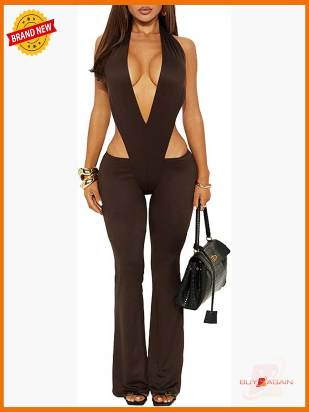 Sleeveless Tie Back Bodysuit & Pants Set Club Outfits Two Piece